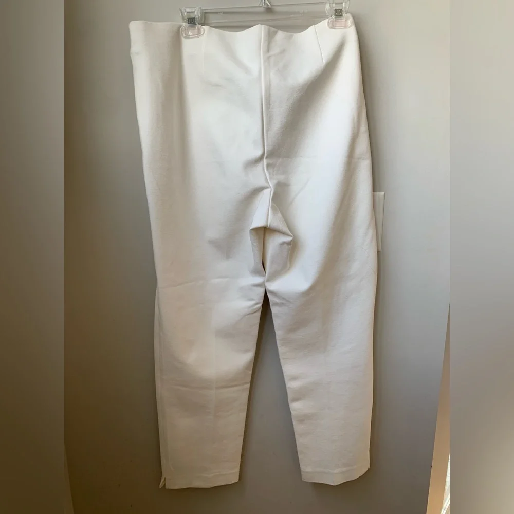 CHICO’S Women’s Off White Heavy Weight Pull On Rayon Nylon Spandex Pants